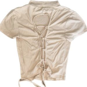 Forever 21 Open Back with Tie Crop Top